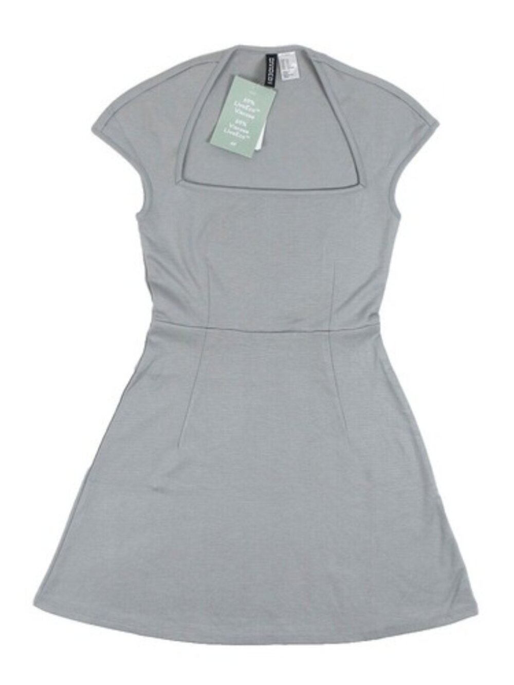 H&M Gray Square Shoulder Minidress